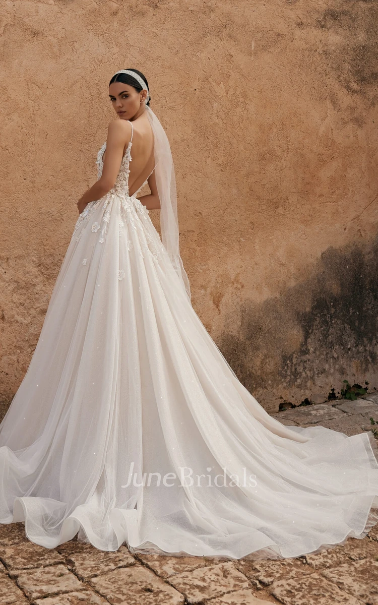 Tulle Strap Wedding Dress