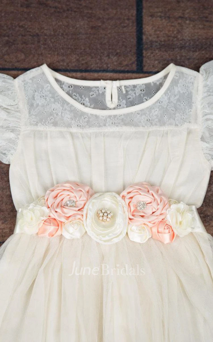 Boho Chic Country Ruffled A-line Tulle Dress