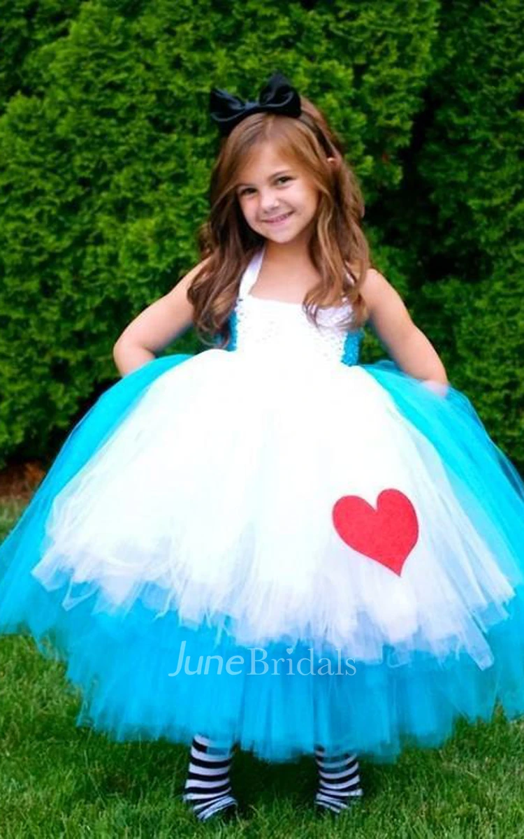 Mix Color Lovely Sleeveless Tulle Flower Girl Dress Ball Gown