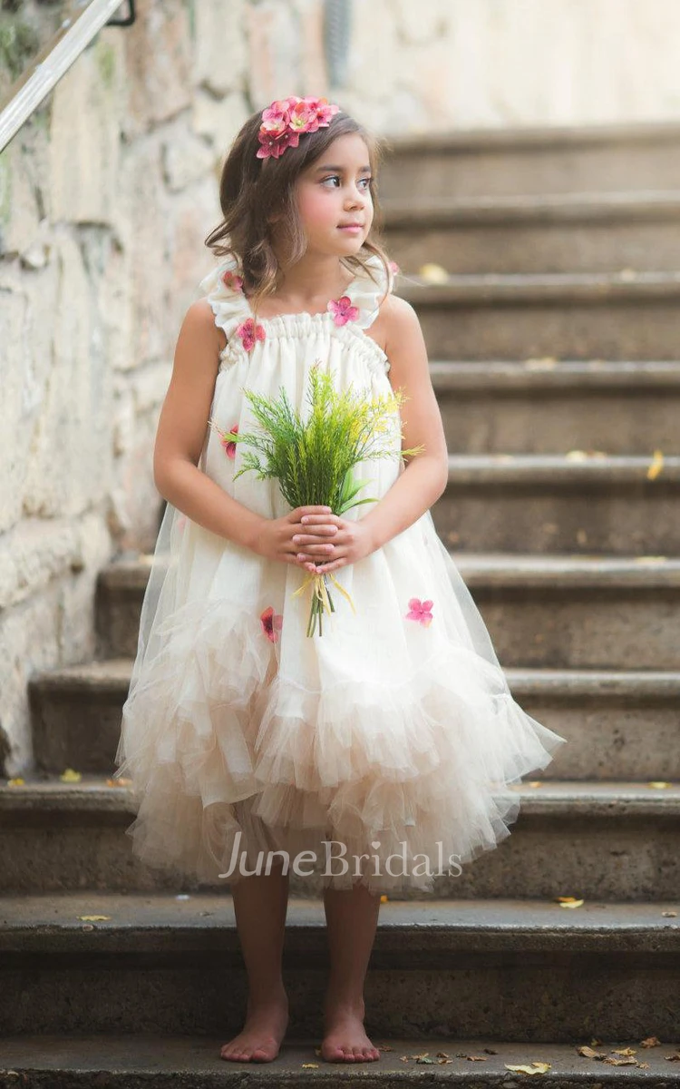 The Celia High End Gown For Girls Pink Ivory Flower Girl Dress