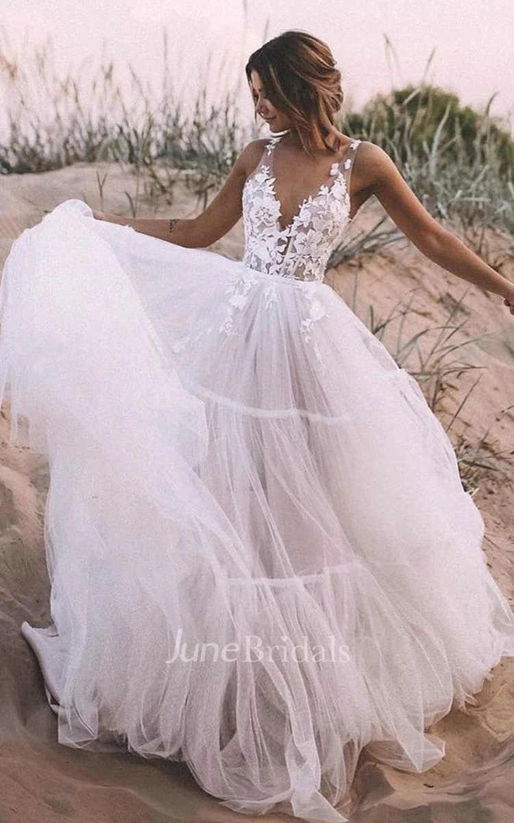 Boho deals ball gown