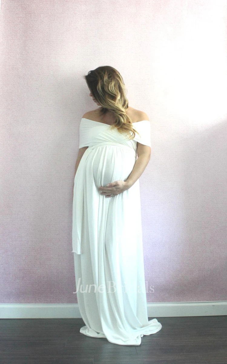Maternity Gown Long Infinity Maternity The Wrap Babydoll Dress