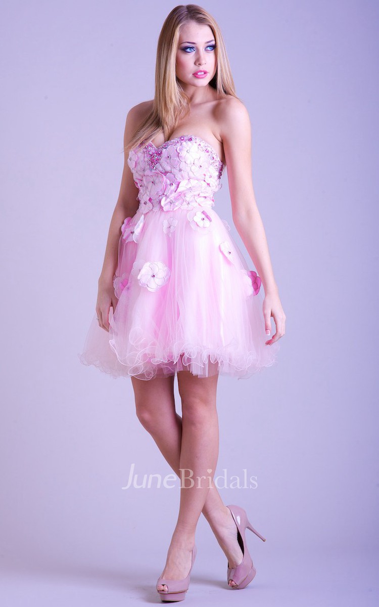 Floral Tulle Prom Dress