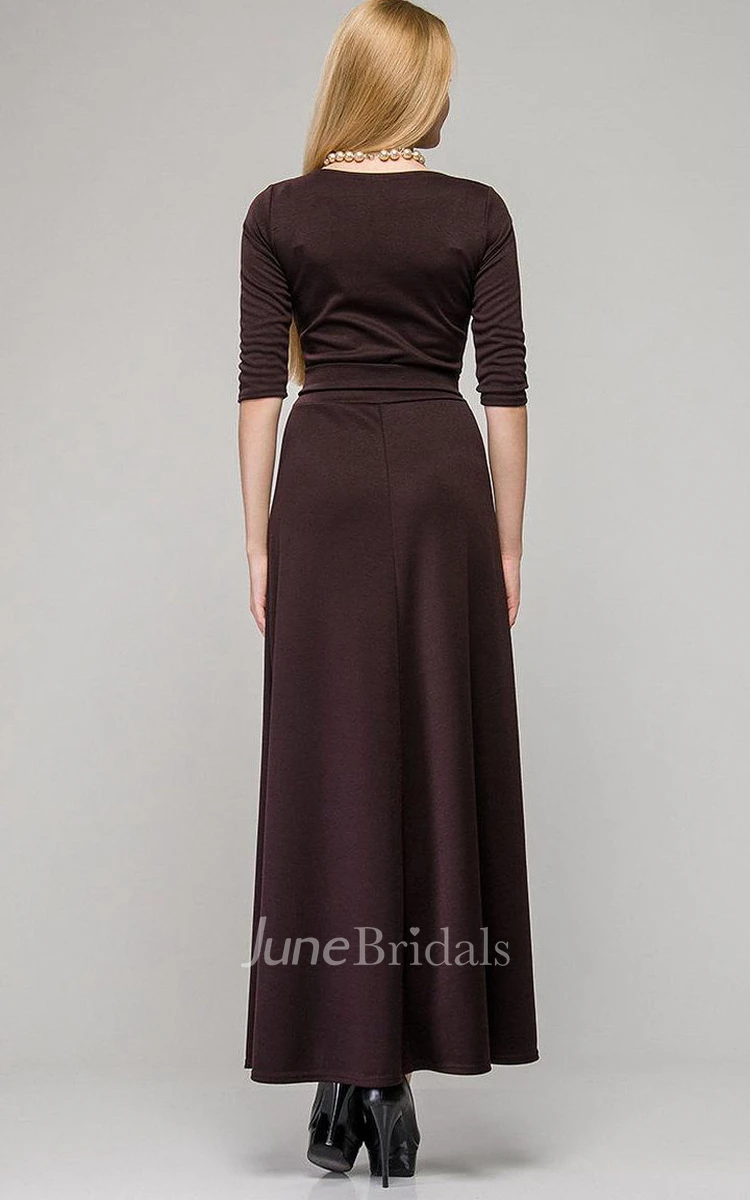 Knotch Modern Maxi Jersey Dress With Bow