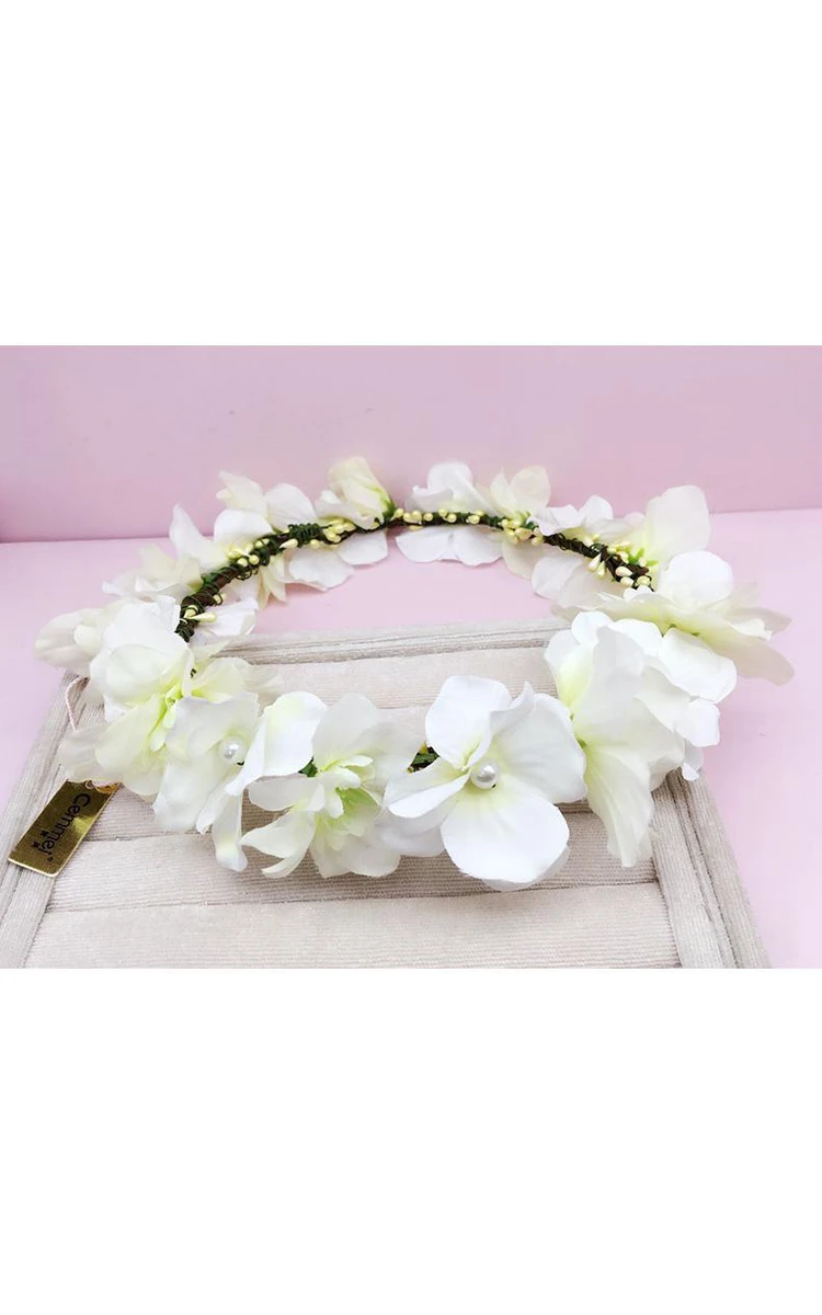 Flower Fairy Korean Flower Headdress Bride Wreath Heart Of The Female Flower Hair Wedding Holiday Jewelry