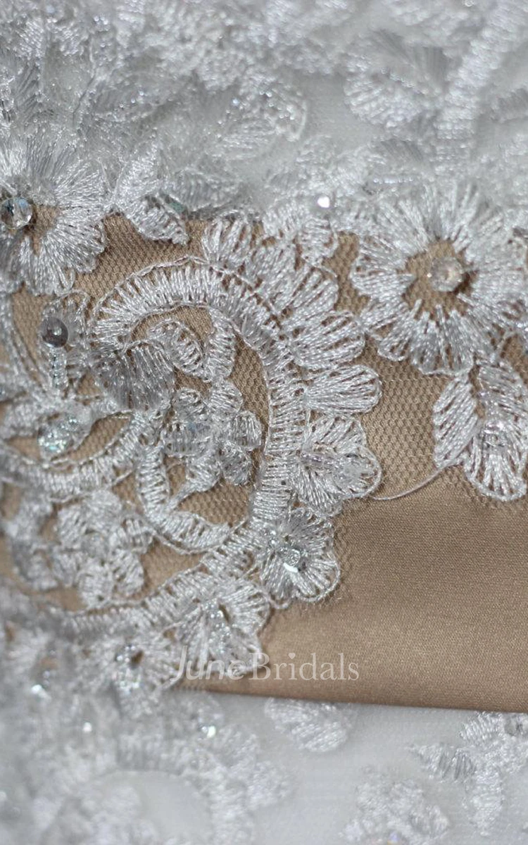 Elegant Mermaid Style V-Neck Wedding Dress With Satin Belt
