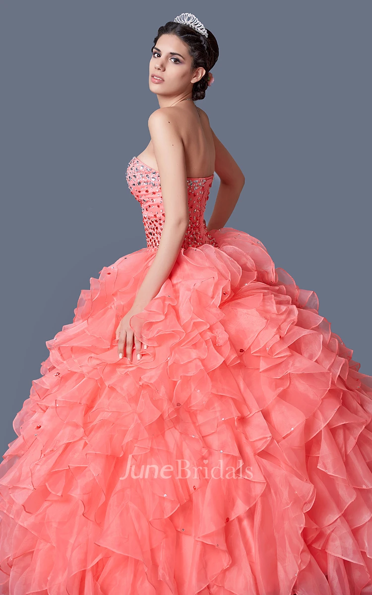 Flowing Formal Gown With Ruffled Skirt Flattering Look Stylish Dress