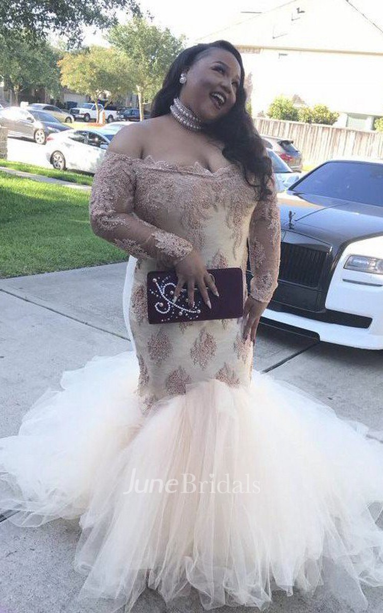 Plus fashion size mermaid prom dresses