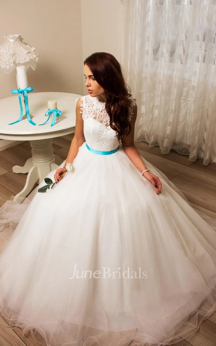 Tulle Lace Taffeta Weddig Dress With Beading Embroideries