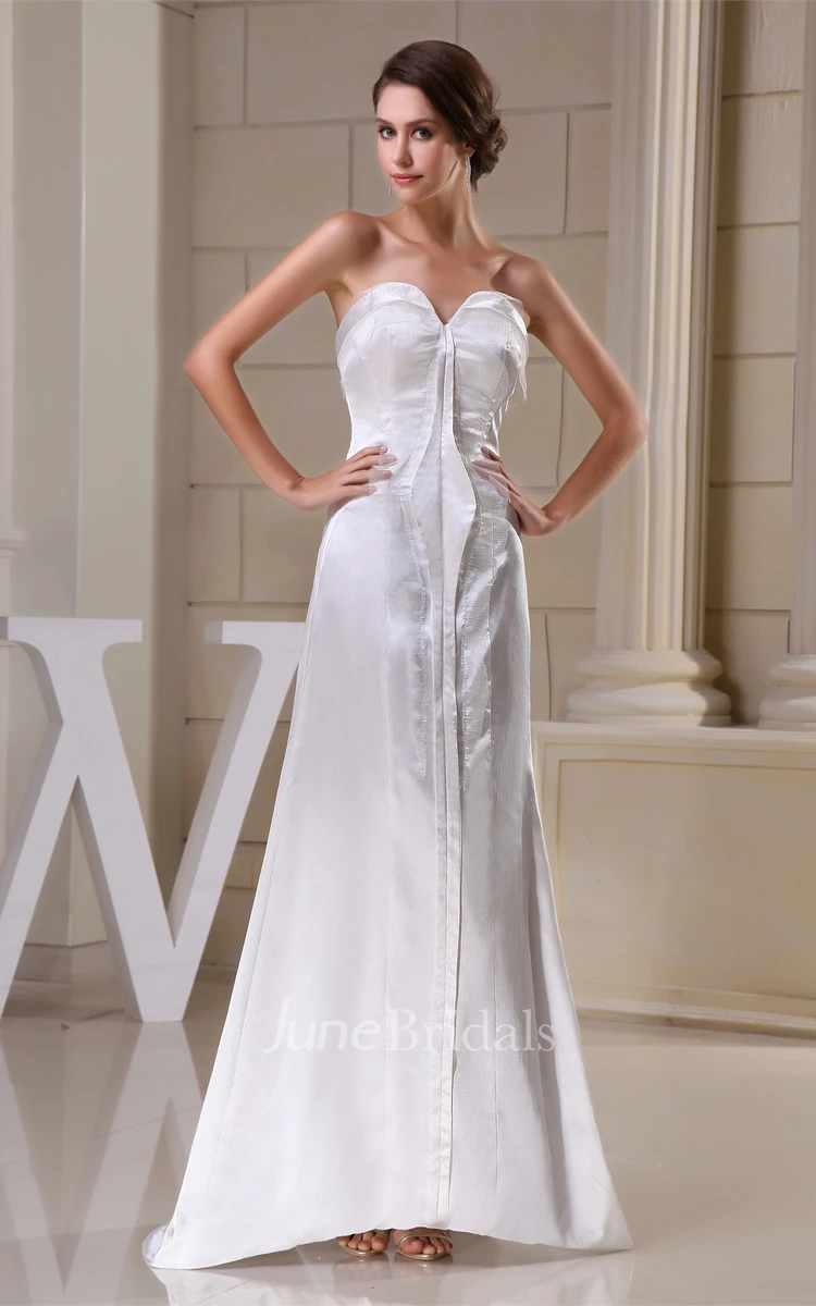 Sweetheart A-Line Floor-Length Dress with Draping