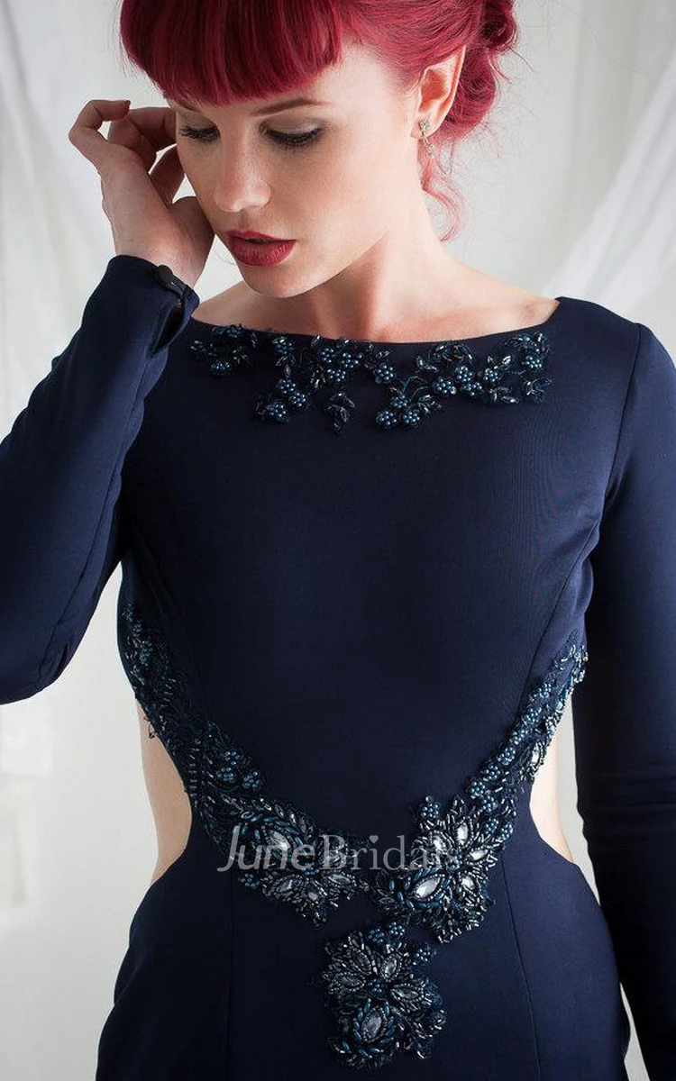 Backless Lace Dress With Beading