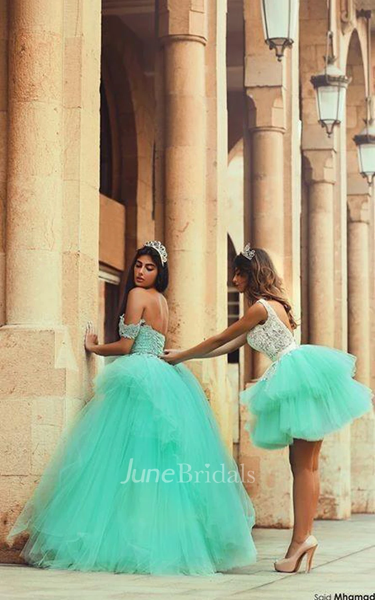 Timeless Illusion Sleeveless Tulle Homecoming Dress With Lace