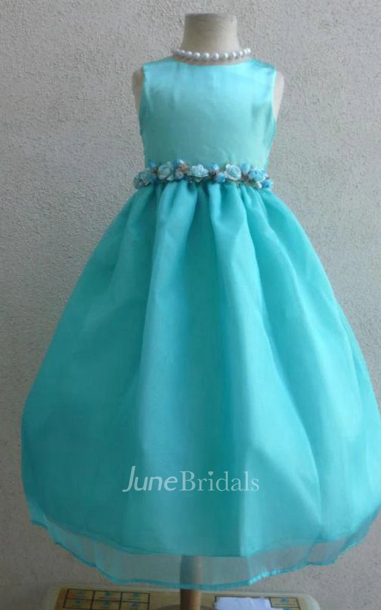 Flower Girl Blue Aqua Wedding Easter Junior Bridesmaid Dress