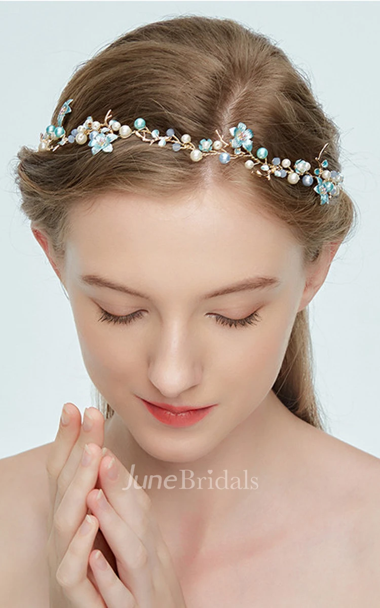 Forest Style Headbands with Beads and Flowers