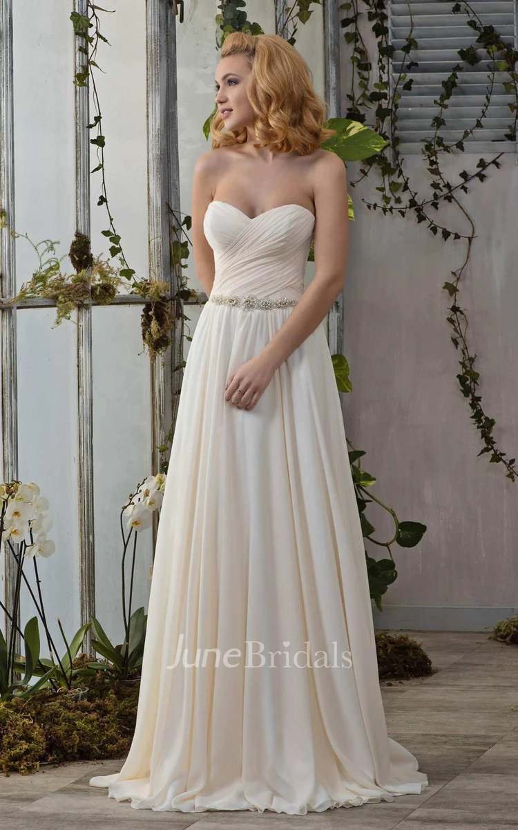 ruche wedding dress