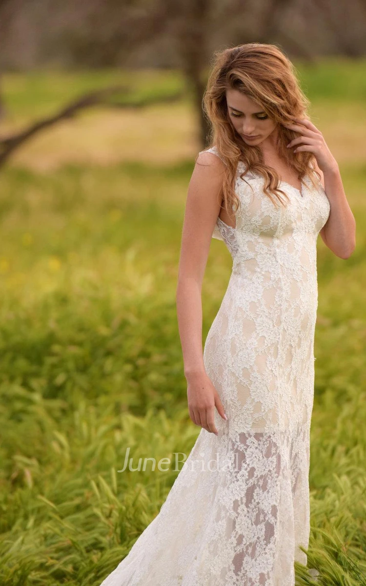 Ivory trumpet wedding dress hotsell