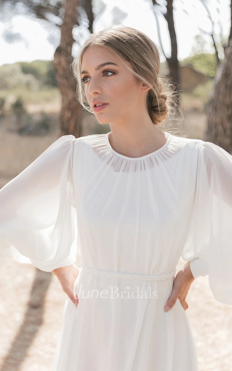 Simple top chiffon gown