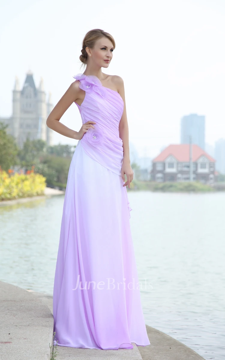 Lovely Long Maxi Blend Color Style Dress With Draping