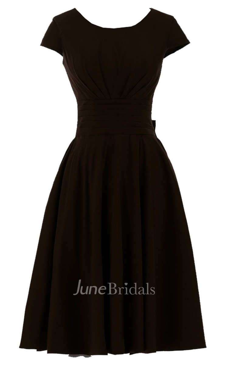 Pleated Chiffon Dress