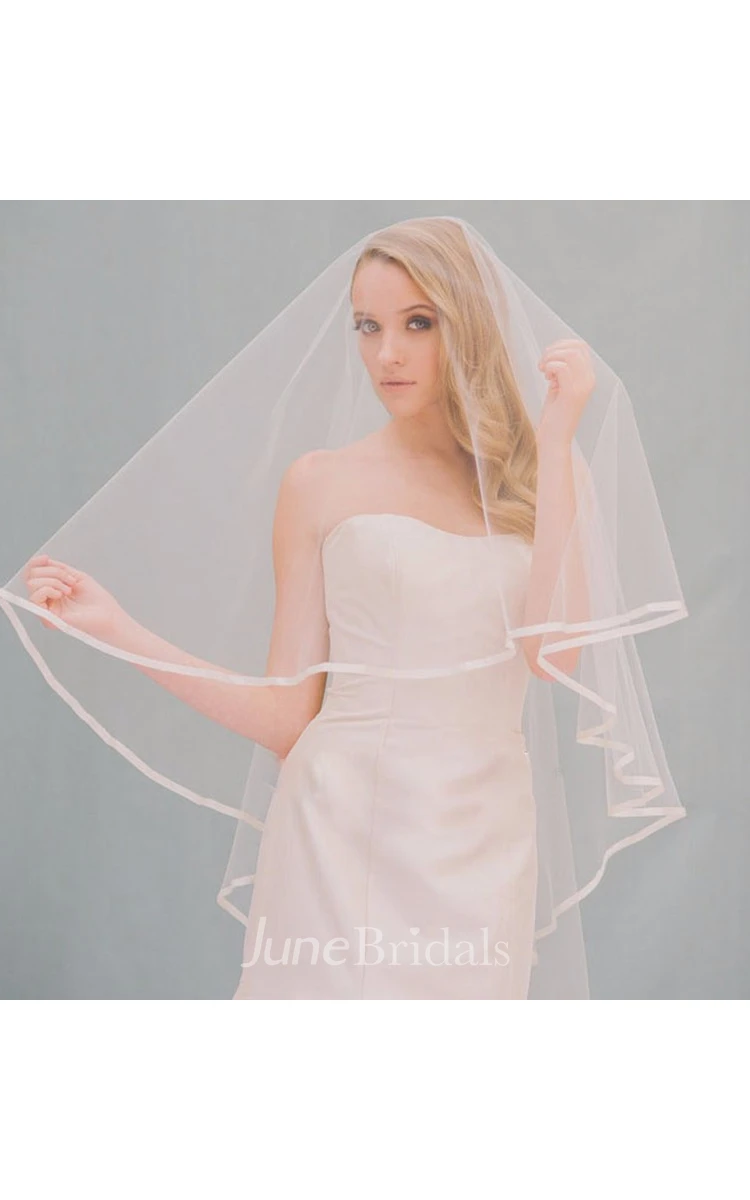 Medium And Short Single-layer Simple Wedding Veil