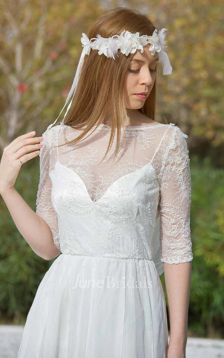 Chiffon Lace Embroidered Wedding Dress