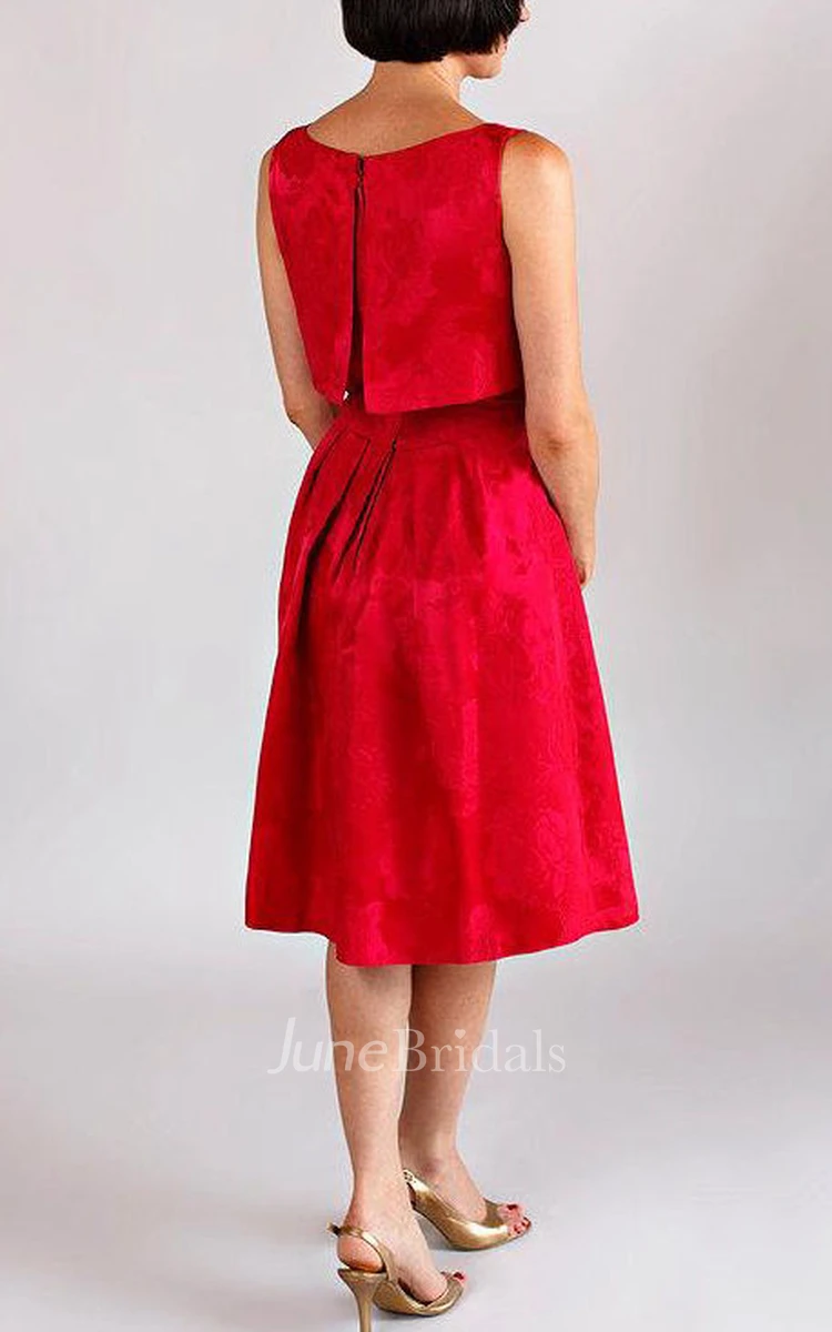 Vintage Red Lace Dress with Bow