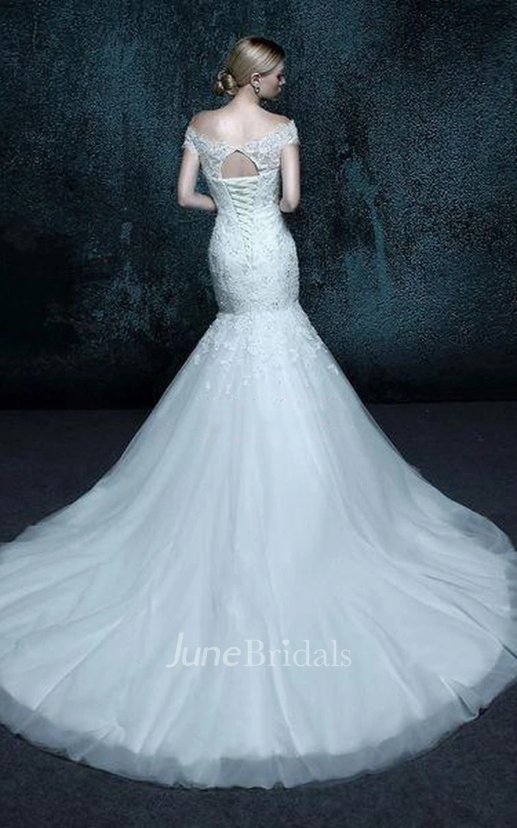 Mermaid Tulle Lace Weddig Dress With Beading Appliques