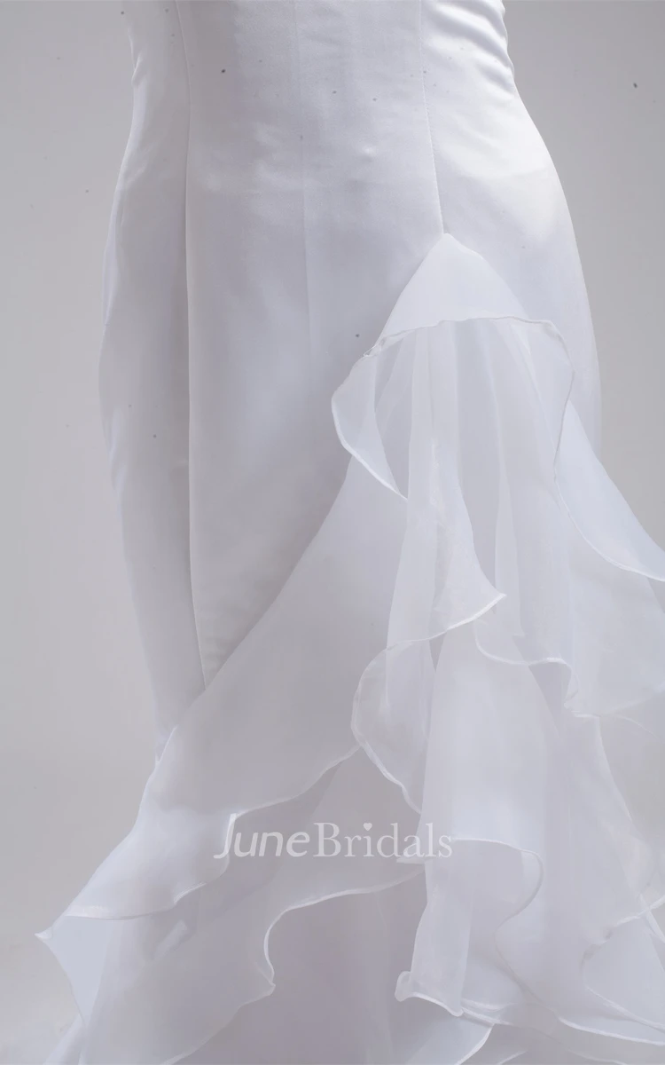 Sleeveless Sheath Floor-Length Dress with Sequined Top