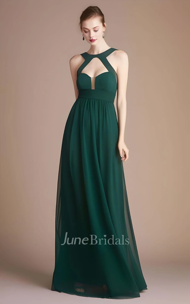 2023 Sheath Chiffon Sleeveless Bridesmaid Dress Spaghetti Floor-length Simple Casual Sexy Bohemian Elegant