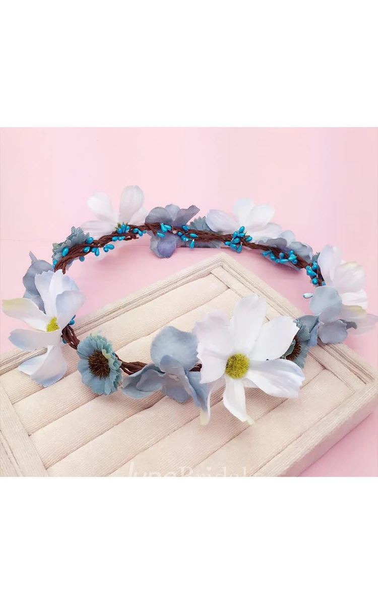 Flower Fairy Korean Flower Headdress Bride Wreath Heart Of The Female Flower Hair Wedding Holiday Jewelry