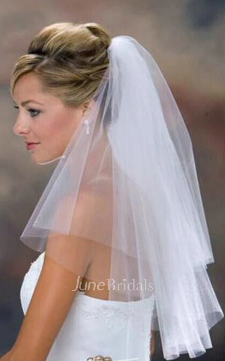 Double-layer Tulle Short Wedding Veil