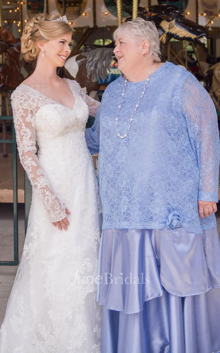 Plus Size Lace Blouse Mother of the Bride Dress