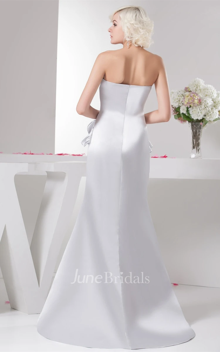 Sweetheart Satin Mermaid Gown with Draping