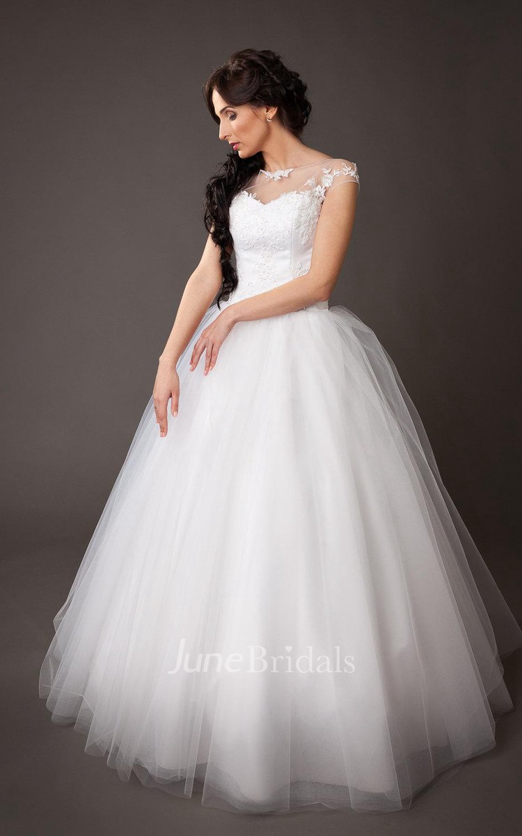 Ball Gown Tulle Wedding Dress Corset Top