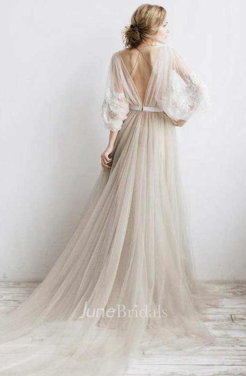 tulle flowy dress