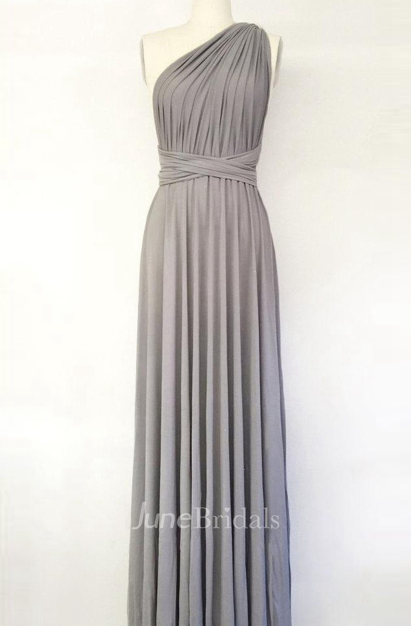 Convertible Bridesmaid Dress Wrap Dress Homecoming Dress Infinity Dress Formal Dress Long Grey Dresses for Women Grey Prom Dresses