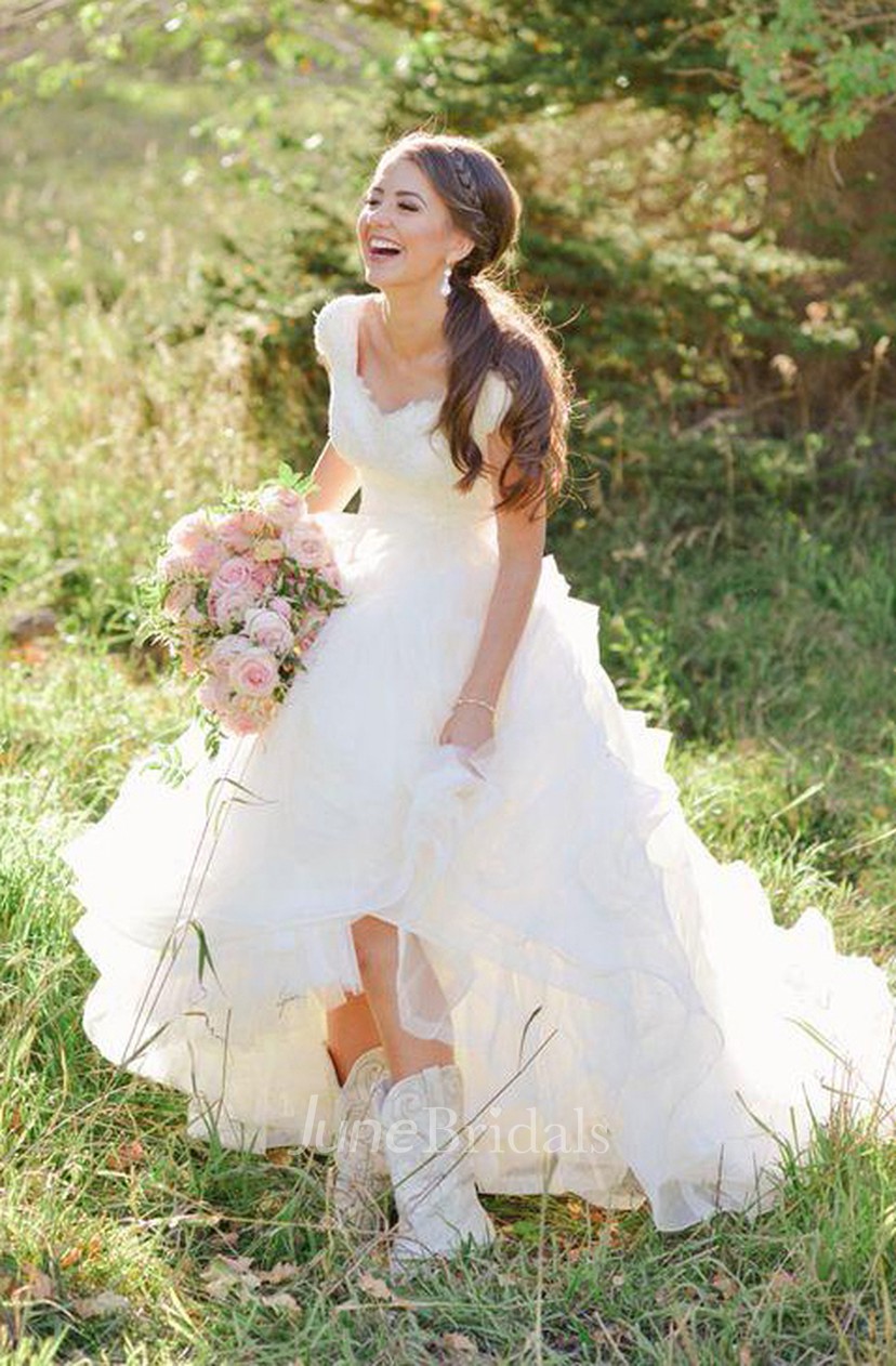 cowboy boots and wedding dress